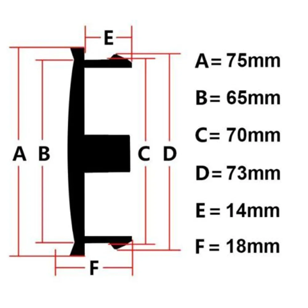 Tapa central para ruedas de coche, cubierta Universal de ABS para llanta de vehículo, color negro, 4 piezas, 75mm