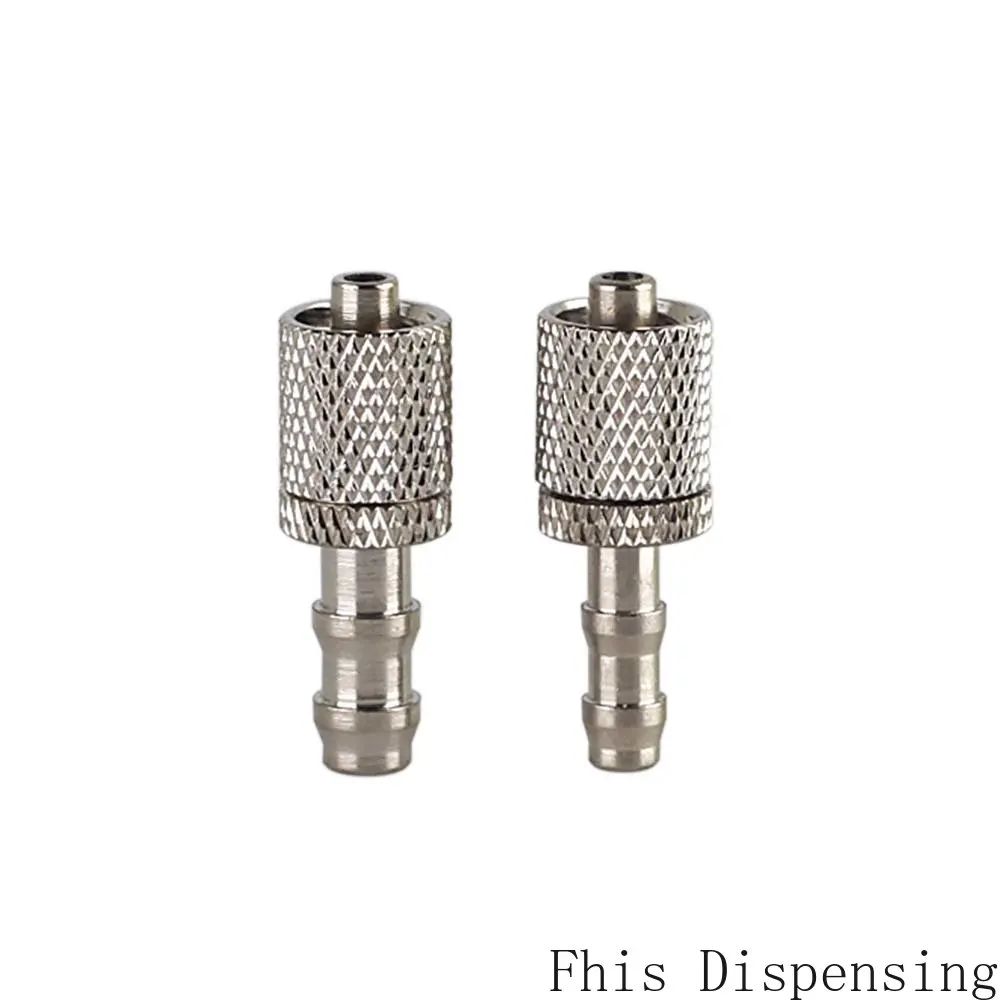 Tubing Connector Male Luer Lock to Hose End Nickel Plated