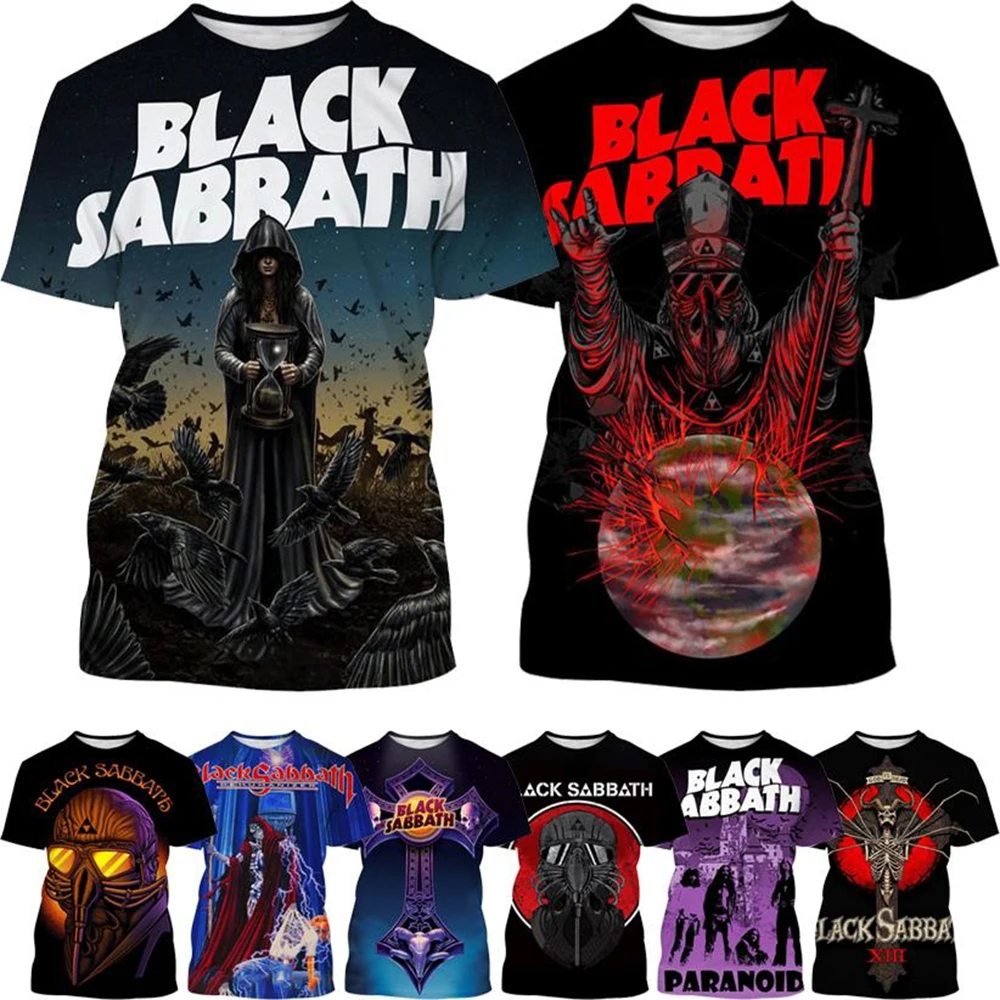 BLACK SABBATH Rock Band Hip-hop Music Fan 3D Print Sport Quick-dry Breathable Men T-shirt Outdoor Street Short-sleeve Clothing