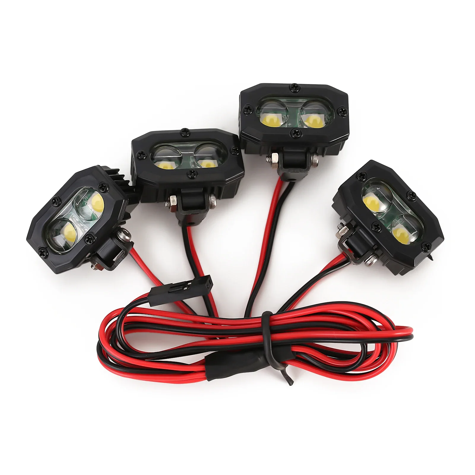 INJORA RC Auto Helle LED-Leuchten Scheinwerfer Scheinwerfer für 1/10 RC Crawler Axial SCX10 90046 Wraith Capra Redcat Gen8 VS4-10