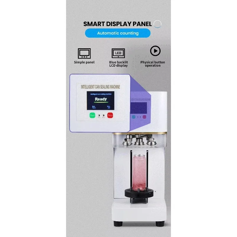 Hot Sale High-Speed 3S Non-Rotating Electric Universal  Cup Holder Can Sealing Machine for Milk Tea Bubble Tea Shops Heat Sealer