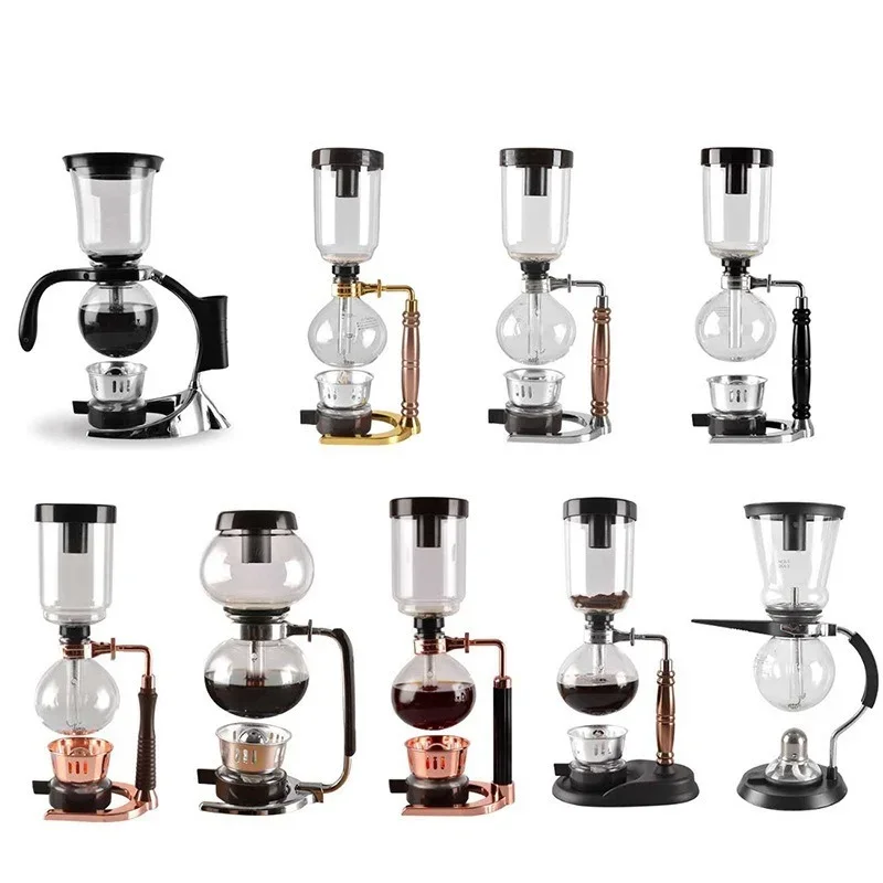 Siphon Coffee Pot Set Siphon Pot Filter Heat-resistant Glass Coffee Pot Manual 360ml/480ml Coffee Appliance Kitchen Accessories