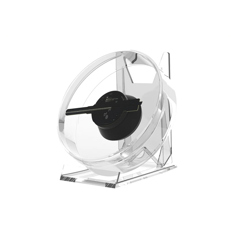 3D Holographic Advertising Light Hologram Projector LED Desktop Screen Fan With Audio Playback Support Images And Video