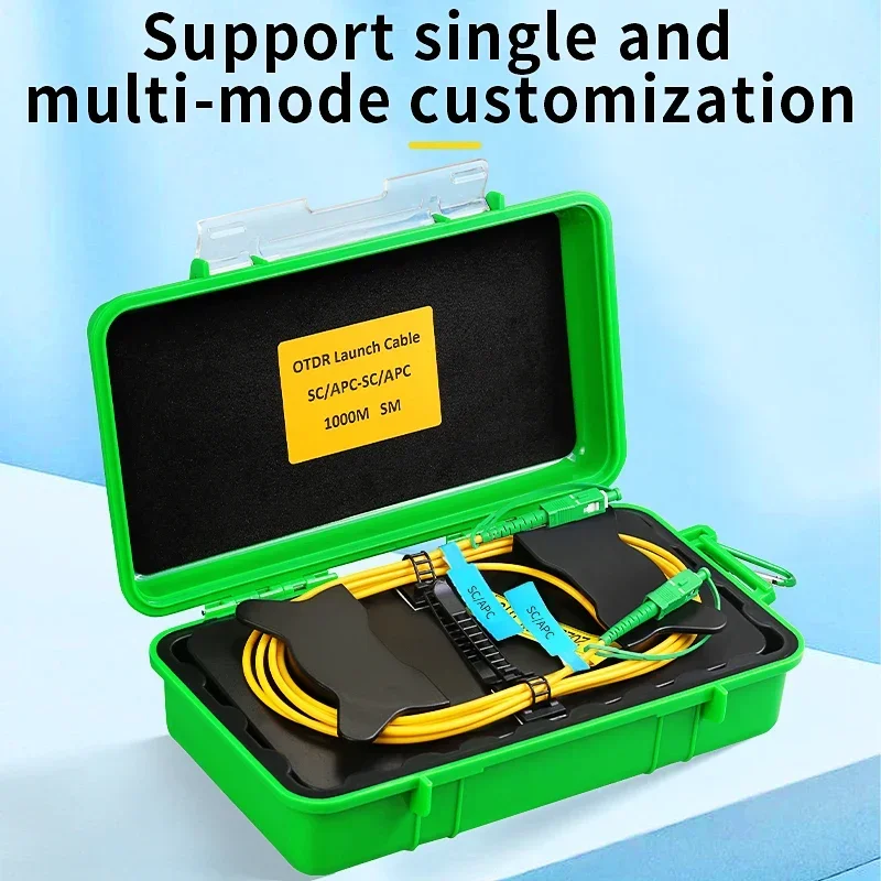 

SC/APC-SC/APC Fiber Optic OTDR Launch Cable Box 1310/1550nm 500M~2000M(optional) OTDR Dead Zone Eliminator