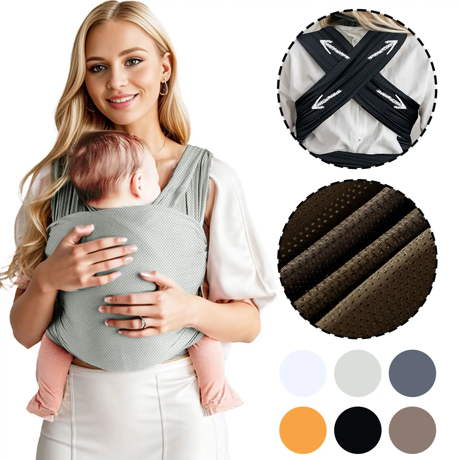 Elastic Baby Sling Labor-Saving Baby Holder Carrier For Walking Portable Lightweigh Soft Labor-Saving Baby Holder Carrier