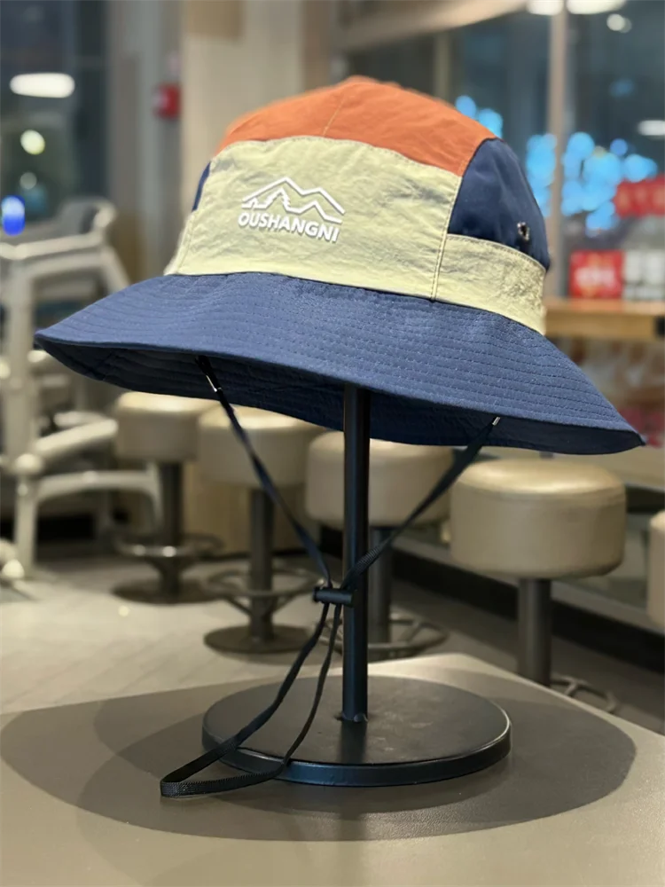 

Outdoor travel color matching sunscreen bucket hat men and women summer hiking hat quick drying sun hat