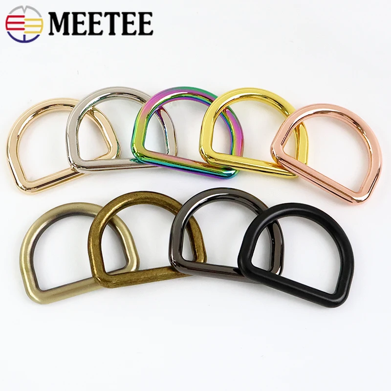 

20Pcs 10-50mm Metal Buckles D Ring Keychain Belt Buckle Bag Strap Connect Loop Clasp Carabiner Clips DIY Hardware Accessories