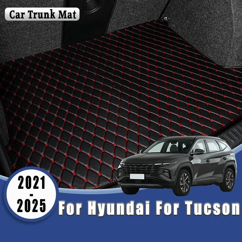 Maty bagażnika samochodowego do Hyundai Tucson 2025 2024 2023 2022 2021 Auto Pojazdy Cargo Liner Dywany Akcesoria Wewnętrzne Wodoodporny Dywanik