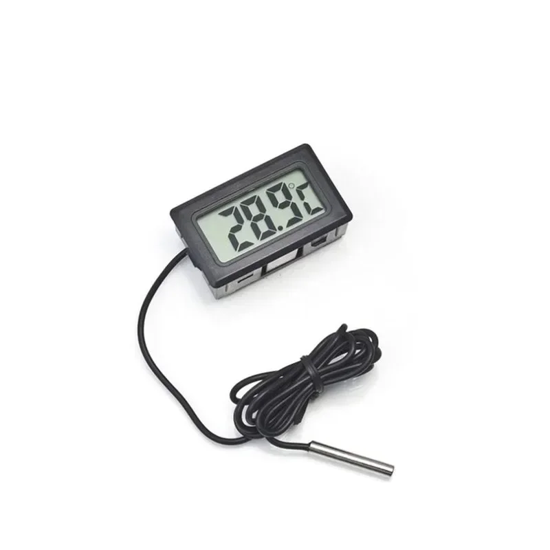 Aquarium Waterproof Probe Thermometer Without Battery Digital LCD Fish Tank Waterproof Thermometer Measuring Instrument Reptile