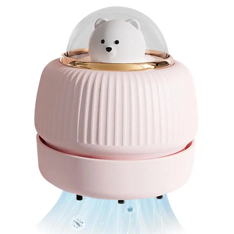 Miniaspiradora de mano para coche, Mini barredora de polvo de escritorio, inalámbrica, diseño de dirección del viento ascendente de 360 grados