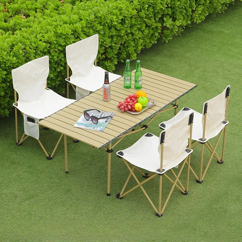 

Portable folding outdoor table chair lightweight camping picnic multifunctional garden set stable simple стул складной furniture