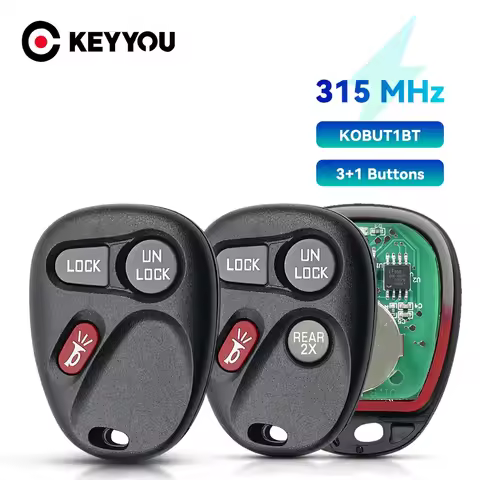 KEYYOU Remote Car Key 315Mhz For Chevrolet Blazer S10 Silverado Suburban Tahoe GMC Jimmy Safari Keyless Entry Fob KOBUT1BT Key