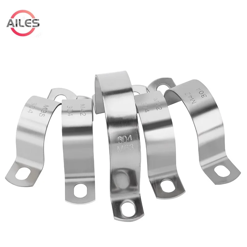 304 Stainless Steel Thickened Saddle Shape Clamp Throat Hoop Water Pipe Buckle Clamp