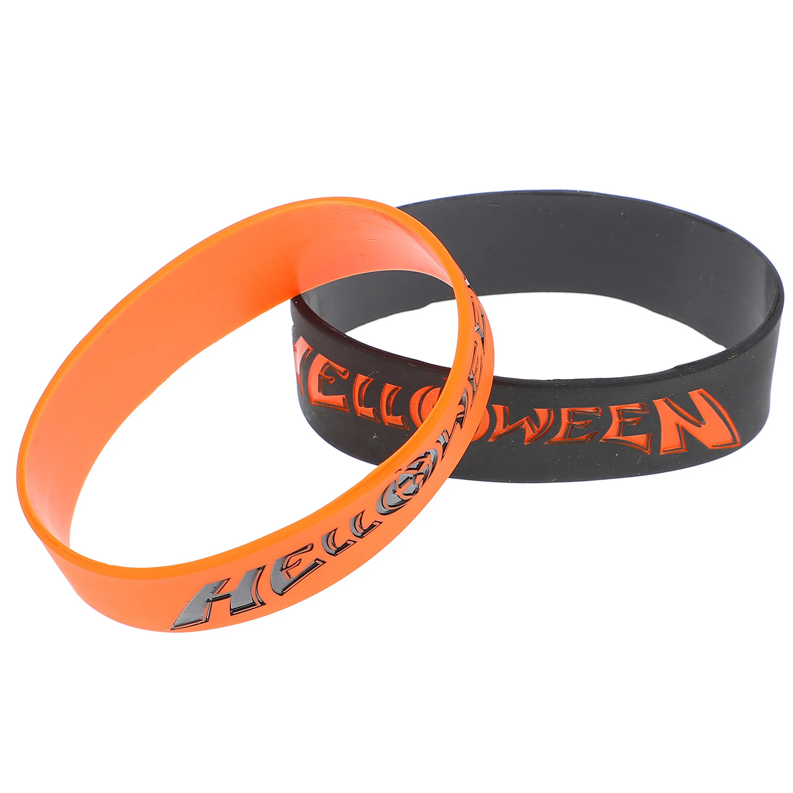 

2Pcs Silicone Halloween Letters Bracelet Stylish Durable Wristband Party Jewelry Colorful Fashion Wrist Gift Funny Bracelet