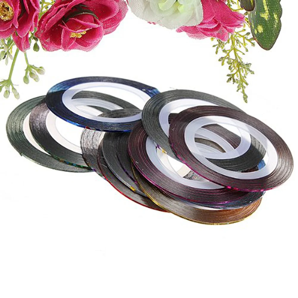 1 مجموعة الفن خط الشريط مجموعة البريق ملصقات ل مانيكير باديكير Diy بها بنفسك الديكور 30 ألوان مسمار الشارات مسمار الديكور مانيكير