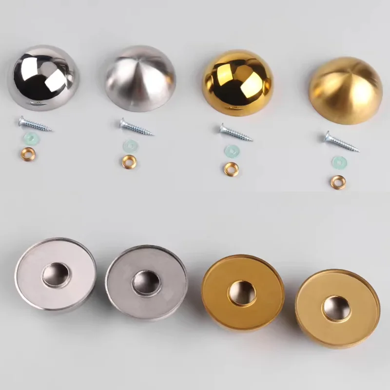 16/19/20/22/25/30/40/50mm 304 Stainless Steel Hemispherical Mirror Nail Semi-Circular Cap for Mirror Panel Door Frame Decoration