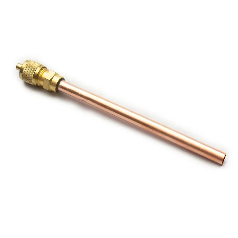 Refrigeration Maintenance Valve Golden Refrigerators Set 5Pcs Access Valves Air Conditioner Copper Tube