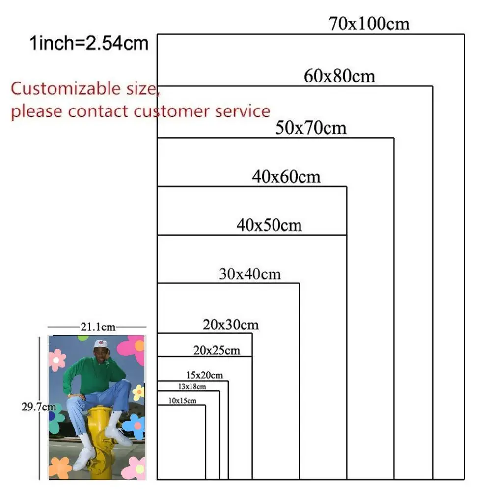 ملصق HD أنيمي موضوع ساخن المغني/OST/فيلم مقاوم للماء عصا ذاتية ديكور المنزل زهرة الصبي تايلر الخالق