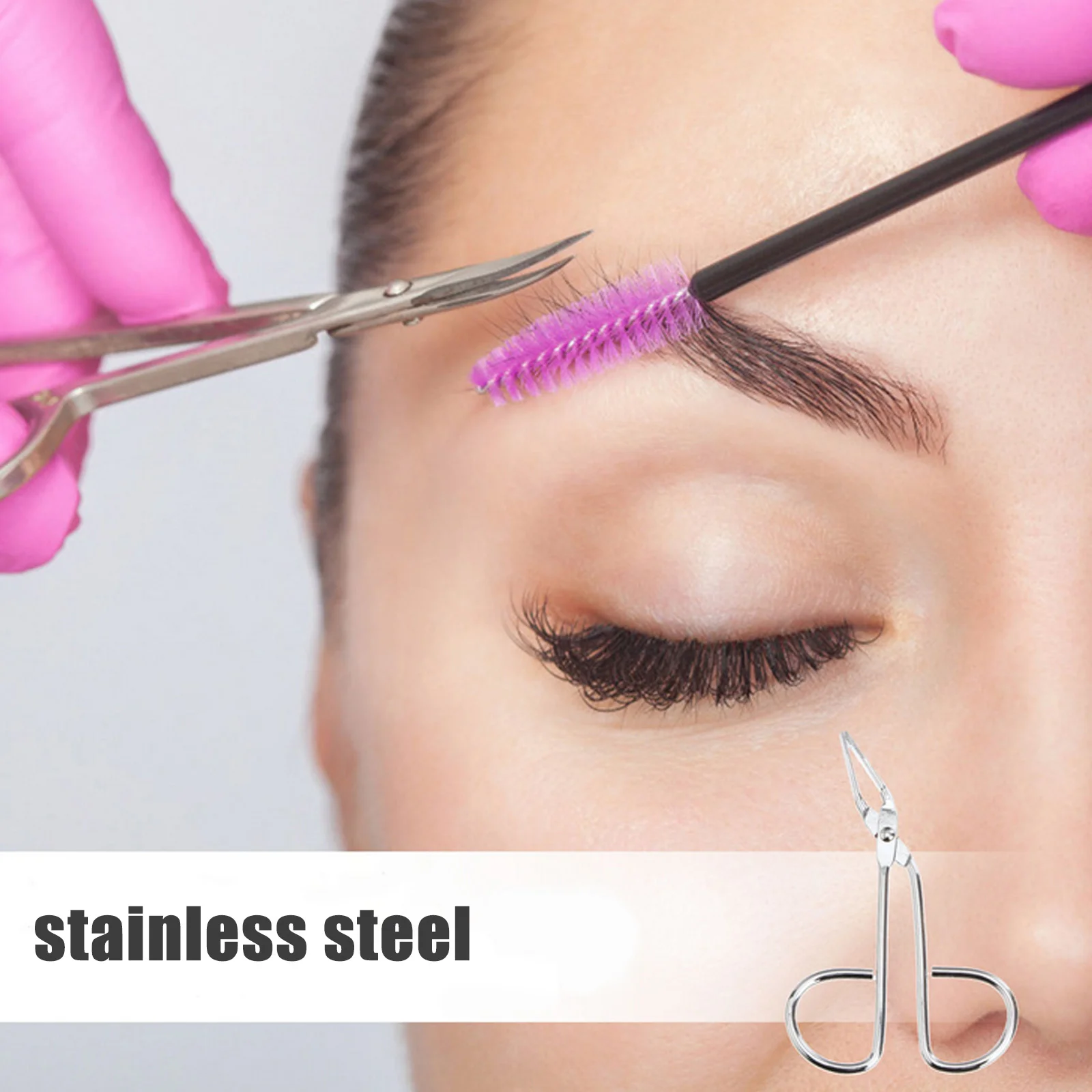 

Stainless Steel Eyebrow Tweezer Silver 85Mm Slanted Edge for Eyebrow Shaping Facial Hair Plucking Professional Makeup Accessory