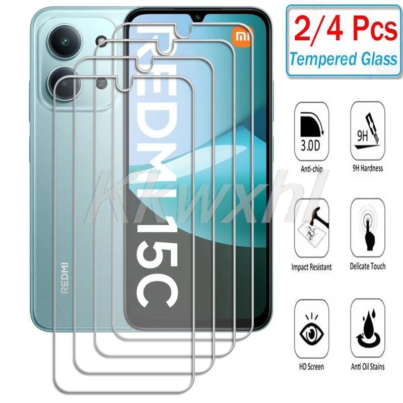 

2-4PCS 9H HD Tempered Glass For Xiaomi Redmi 15C XiaomiRedmi15C Redmi15C 4G 5G Poco C85 PocoC85 Screen Protector Cover Film