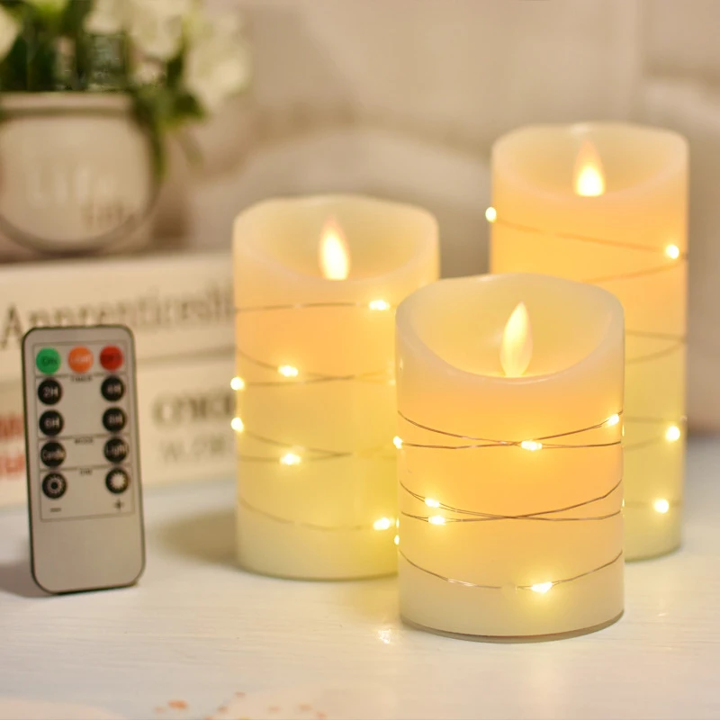 LED Electronic Candles Lights Flameless Candles Lamp With Remote Control For Home Christmas Party Wedding Decoration Lighting