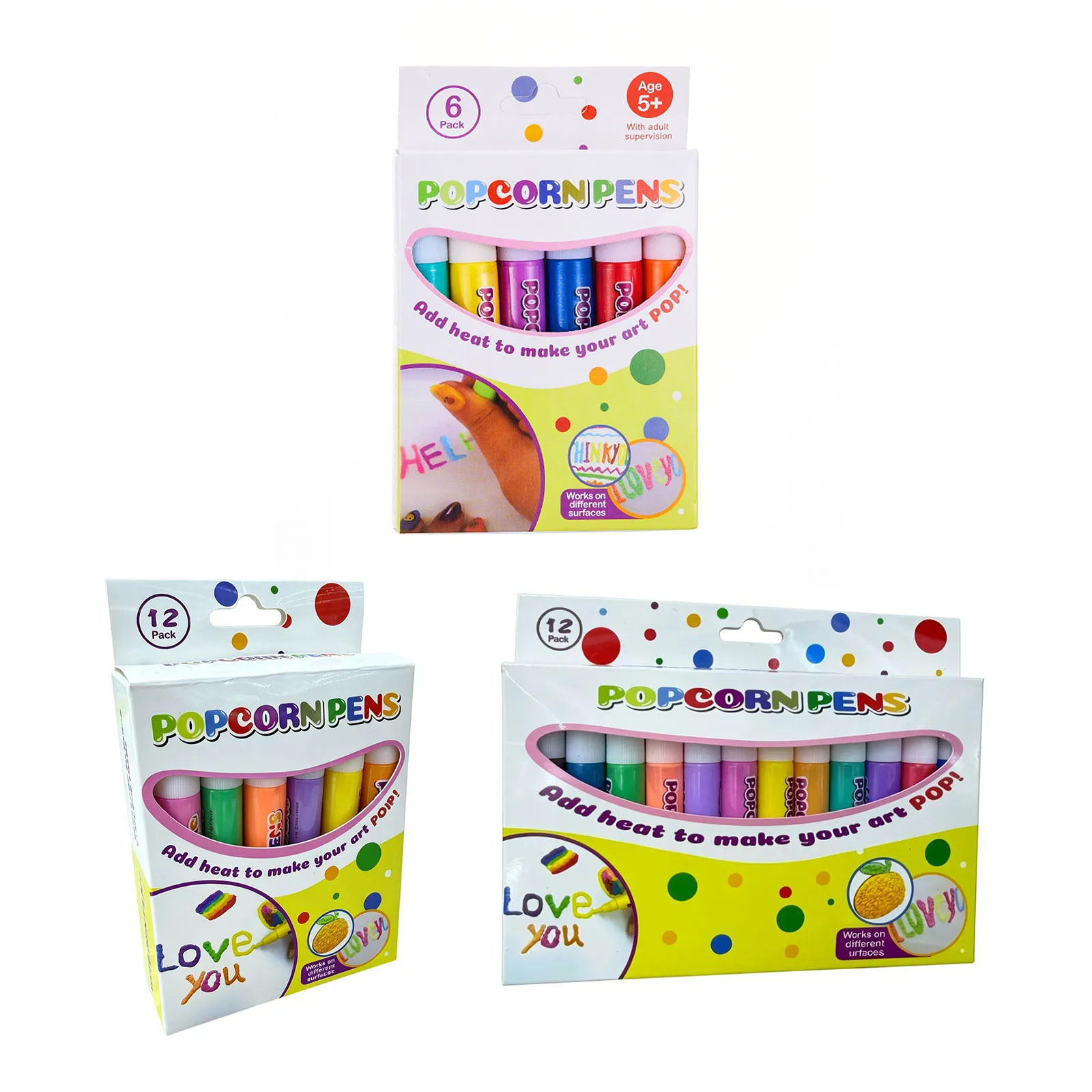 3D Popcorn Pen Puff Pen Bubble 6 Colors Creative Drawing Pen DIY Craft Pen Smooth Ink Marker For Art Journal Decoration Handmade