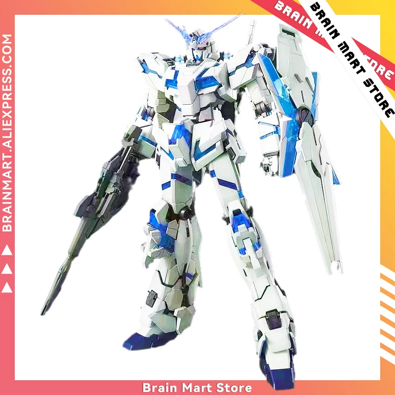 

Daban 6637 Limited Edition RX-0 Unicorn Blue And White Color Scheme 1/100 MG Fighter Mecha Assemble Mecha Model Assembling Toys