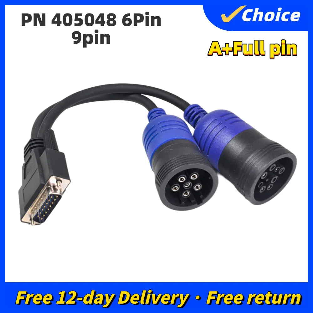 

Для Nexiq USB Link 125032 Адаптер Deutsch для дизельных грузовиков, 6-контактный 9-контактный разъем OBD DB15 PIN, штекерный разъем PN 405048 6-контактный 9-контактный Y-кабель