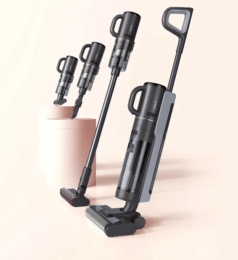 غسالة DREAME H12SMix، شفط وسحب ومكنسة أجهزة منزلية مدمجة لإزالة العث، مكنسة كهربائية ممسحة أوتوماتيكية