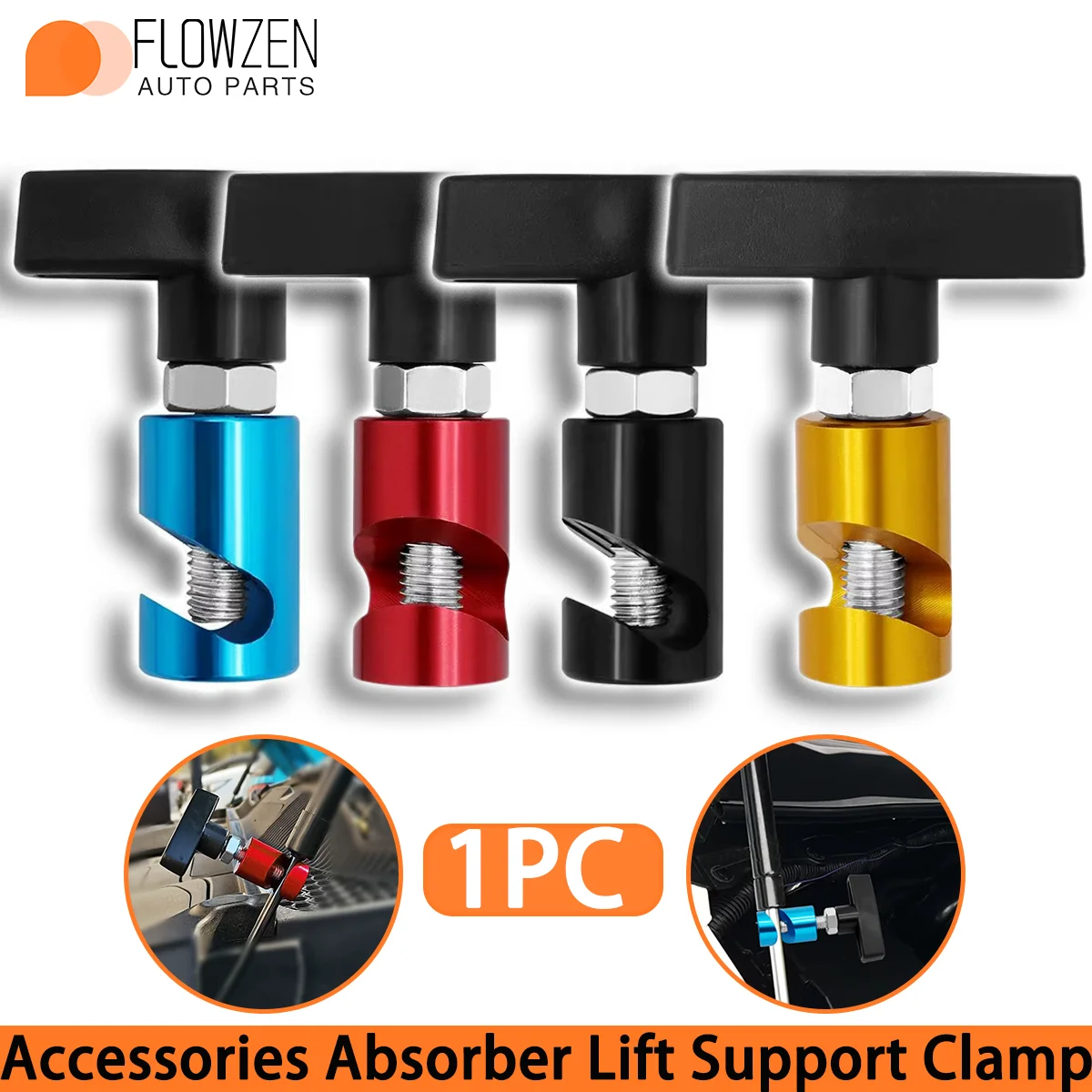 Universal Automotive Tailgate Lift Support Holder Fixers Metal Anti Slip Fixing Clamp Hood Holder Air Pressure Rod Accessories