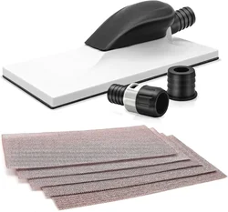 114 x 228 mm Dust Free Extraction Hand Sanding Block Hook &Loop Drywall Sander with Mesh Sandpaper Wood Car Polishing Grinding
