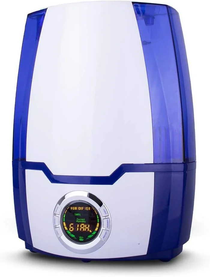 

High Performance Blue 1.37 Gallon Ultrasonic Quiet Humidifier for Medium Rooms, MH-505A, Covers Up to 400 Square Feet