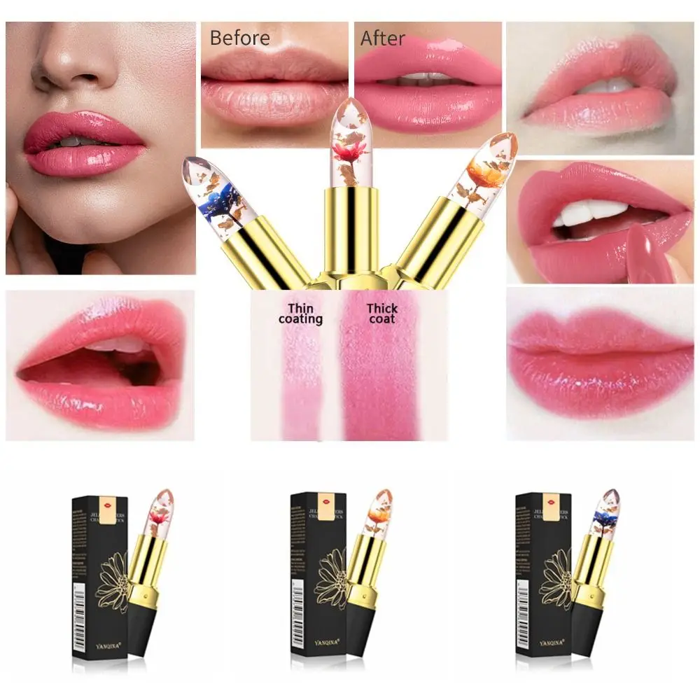 

Flower Color Changing Lipstick Anti Drying Moisturizing Lip Care Cream Remove Dead Skin Multifunctional Lip Gloss Lip Care