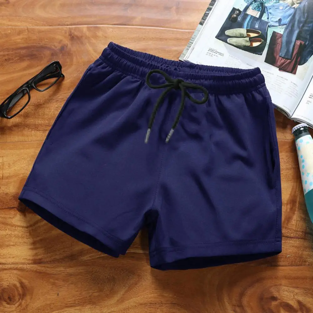 Pantalones cortos de cintura elástica para hombre, ropa de calle de pierna ancha para actividades al aire libre, gimnasio, jóvenes de mediana edad