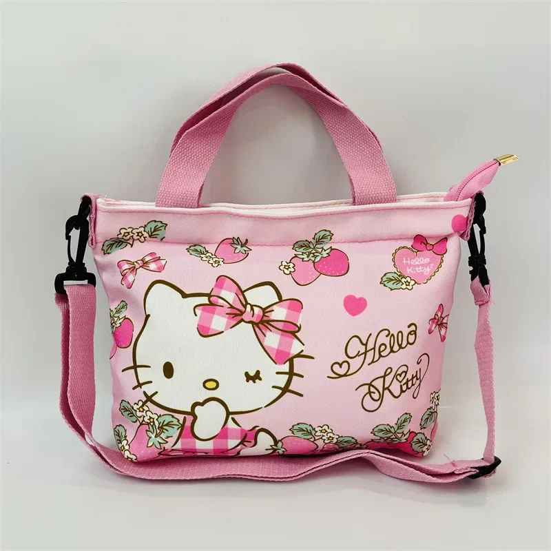 Sanrio Kuromi Little Twin Stars Pudding Dog Canvas Crossbody Bags Hello Kitty My Melody Printed Kawaii Shoulder Bags Hand Bag