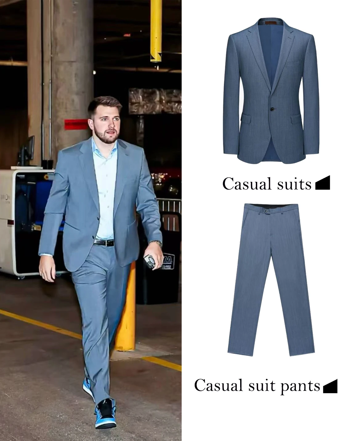 

FWRD Blue Suit High End Blue Suit Casual Workplace Style Business Commuting Ctyle Banquet Casual Style #FWRD0005