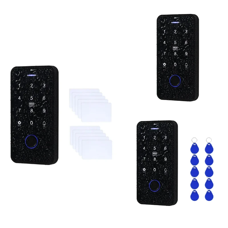 

NFC Bluetooth Tuya APP Access Control Keypad Waterproof RFID Keyboard 13.56Mhz Biometric Fingerprint Touch Door Opener