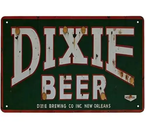 DIXIE BEER METAL TIN SIGN GARAGE BARN ART MAN CAVE WALL ART YARD DECOR BAR AD