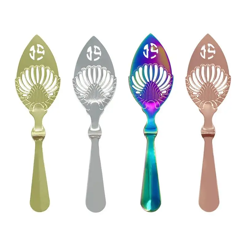 

Absinthe Spoon With Hollow Design Sugar Cube Strainer Kitchen Bar Tool Stainless Steel Slotted Serving Spoons Absinthe Fountain