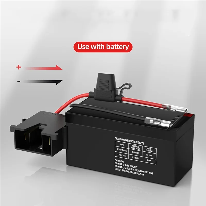 AA81-Wire Harness Connector For Power Wheel 12-Volt SLA Battery, With 5 Pcs 40A Fuses, Also For Batteries With F2 Terminals