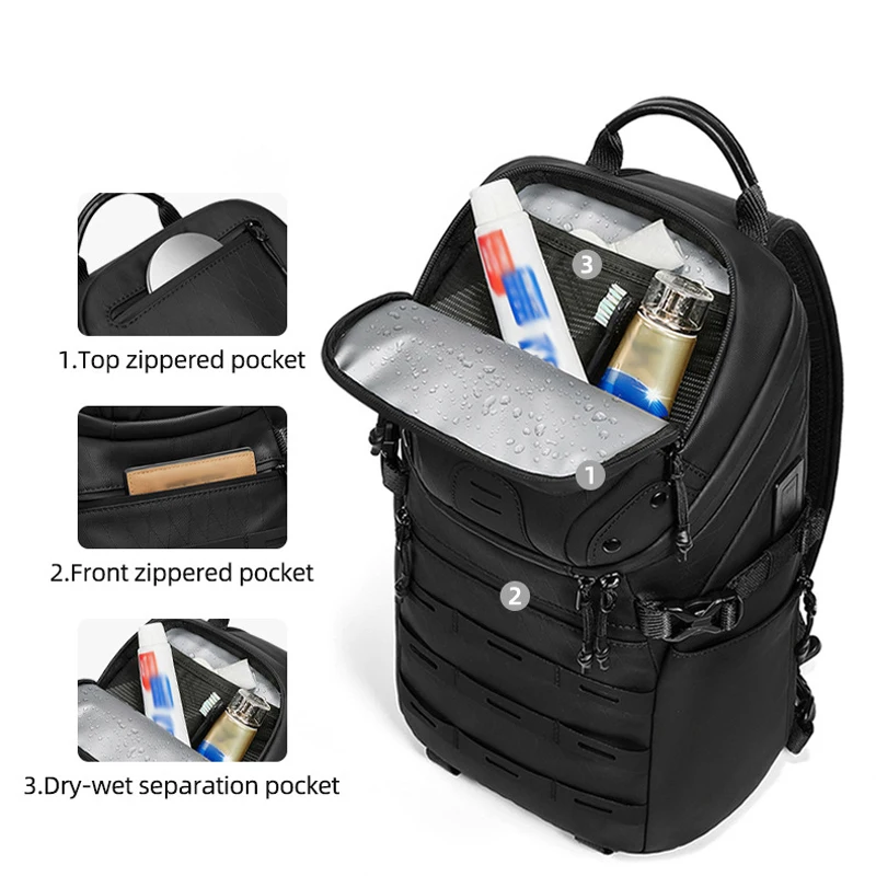 USB Men Chest Bag Outdoor Travel Short Trip Sports Commuting Shoulder Bags Dry Wet Portable Business Cycling Crossbody Pack