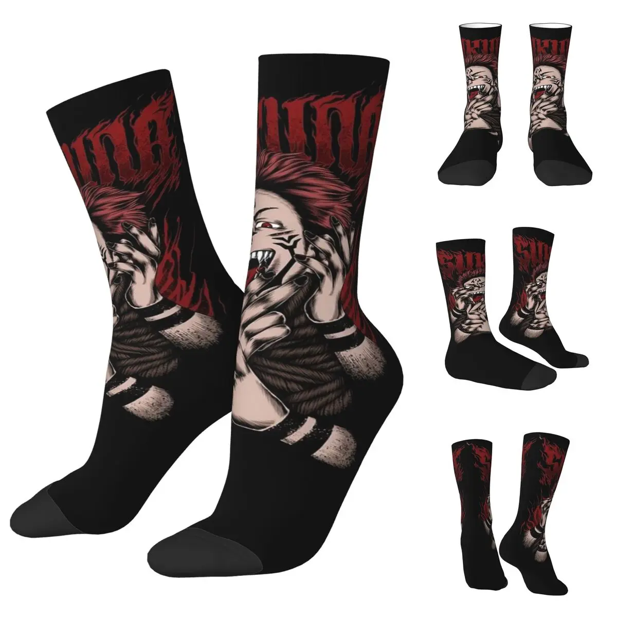 

Japanese Anime Ultimate King Of Curses cosy Unisex Socks,Cycling Happy 3D printing Street Style Crazy Sock