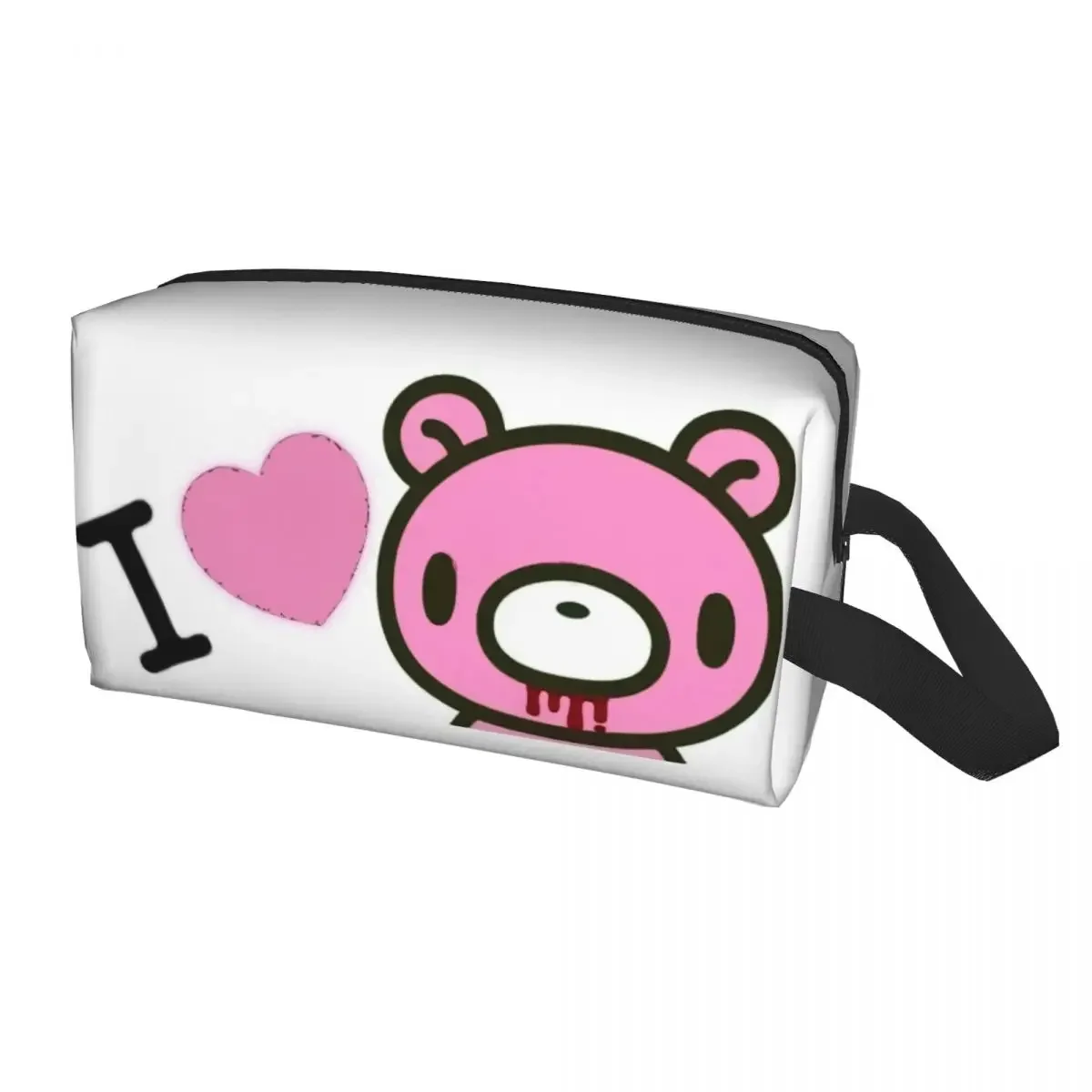 Custom Cartoon Animation Gloomy Bear Travel Cosmetic Bag Women Toiletry Makeup Organizer Lady Beauty Storage Dopp Kit