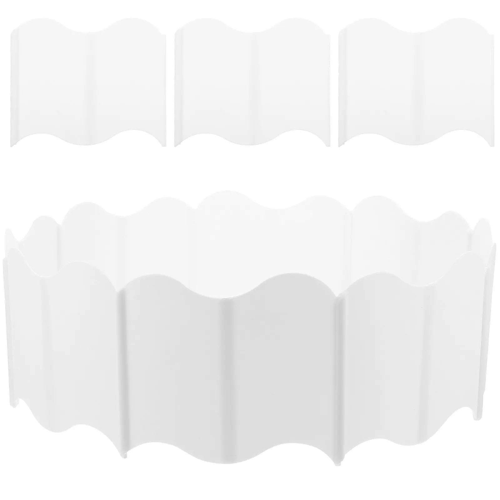 1Set Garden Fence Interlocking Landscaping Plastic Lawn Edging Border Outdoor Yard Patio Decorative Fence Partition