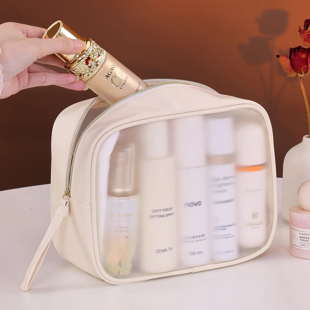 Водонепроницаемая косметичка для туалетных принадлежностей, портативная косметичка из искусственной кожи, прозрачная детская сумка для мытья и ванны, фитнес, дорожная сумка для хранения плавания