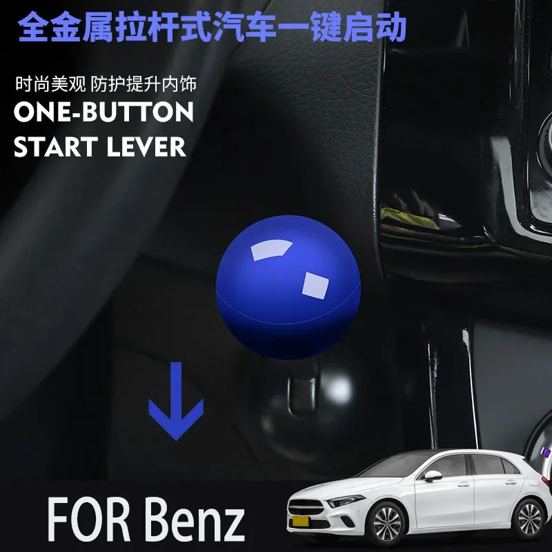 

FOR benz car BUTTON START Modification of pull rod decorative ball All metal ball tie rod BUTTON START Circular decorative cover