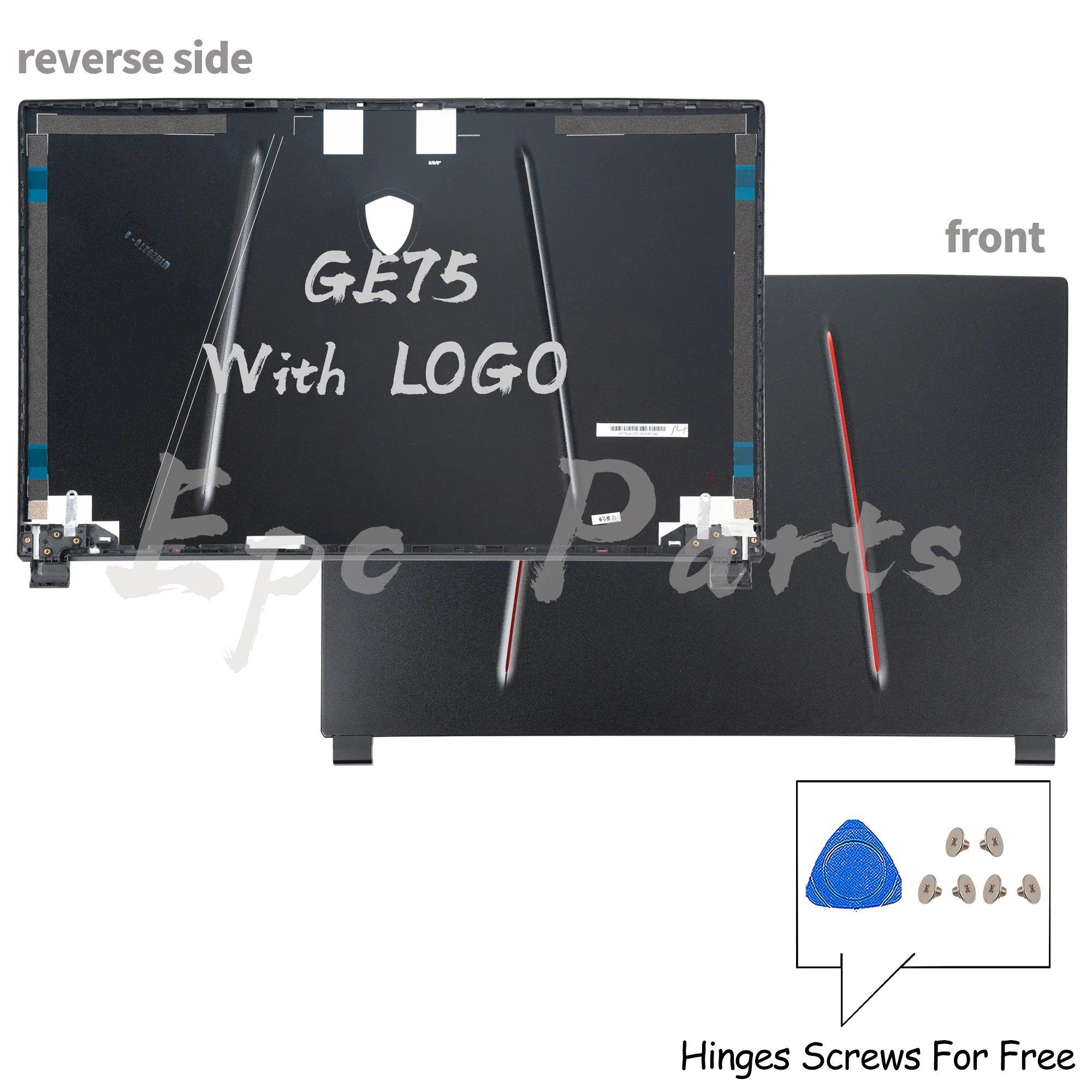 Imagem -03 - Metal Lcd Tampa Traseira Tampa Superior Reparação Peças de Epc para Ge75 Raider 8sg 8re Gp75 Leopardo 9sc 9sd Gl75 9se Ms17e2 17e5 17e7 173