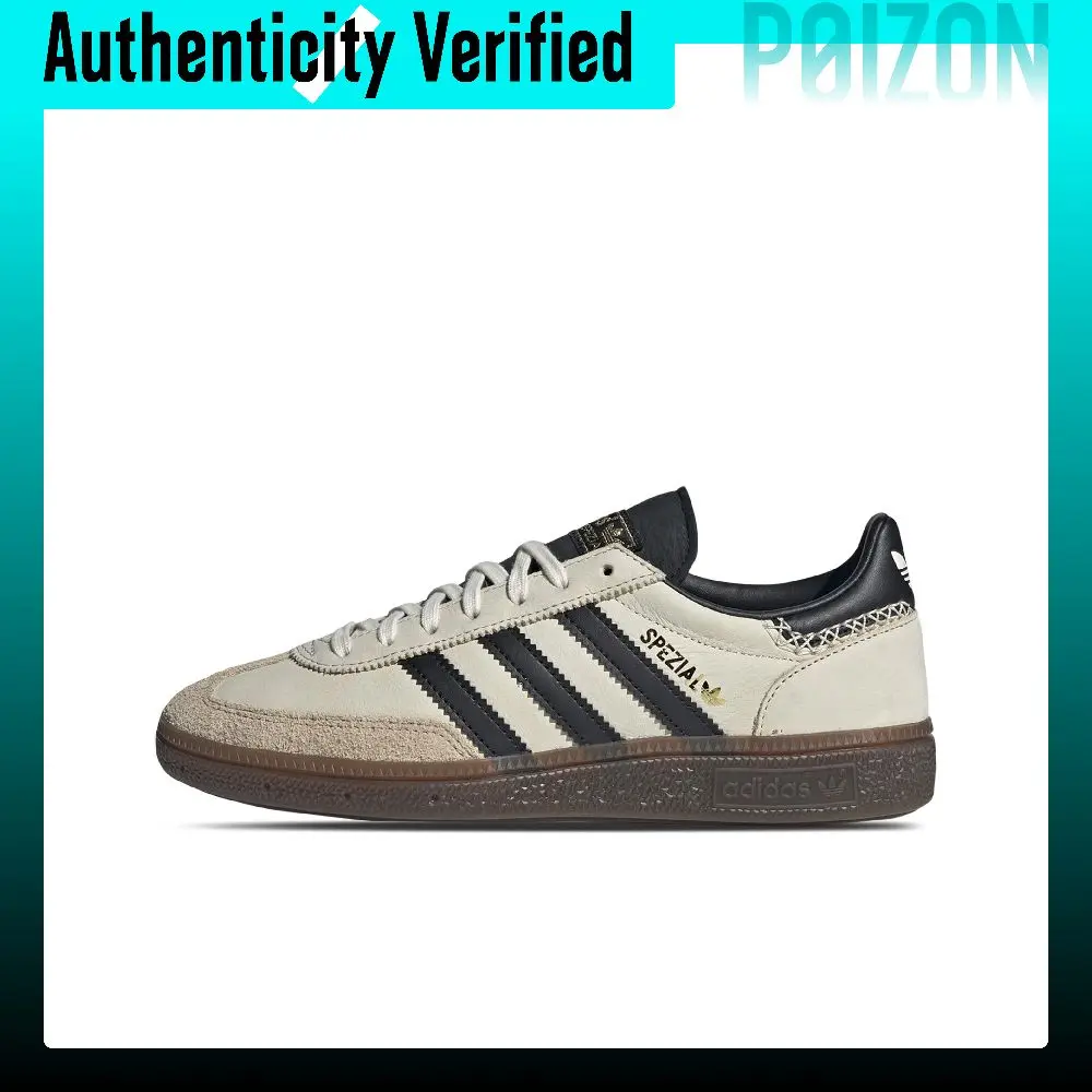 Adidas Originals HANDBALL SPEZIAL Comfortable Round Toe Low top Skateboard Shoes Unisex White IE3698