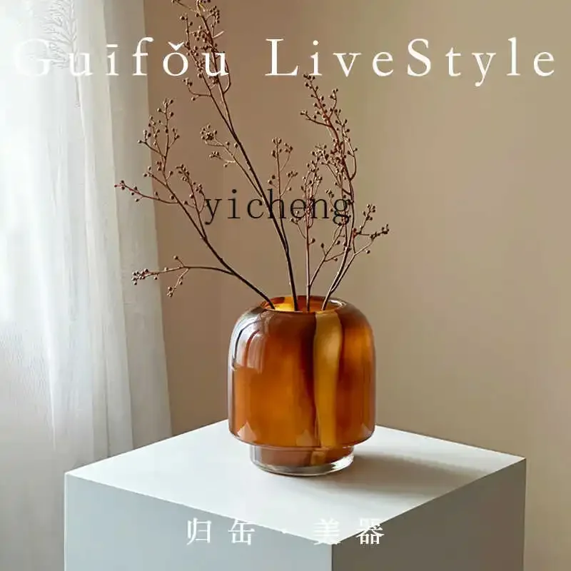 t-20  glazed flower ware light luxury water raising fresh vase living room dining table ornament