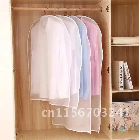 1Pcs Organizer Closet Home Covers Dustproof Case Garment Suit Cover Transparent Dress Clothes Coat Wardrobe Storage Bags